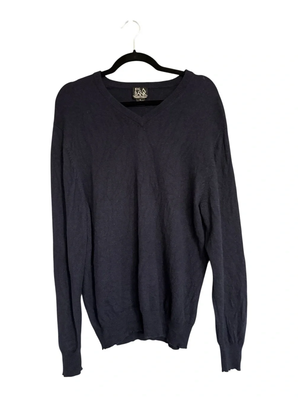 Jos. A. Bank Traveler’s Collection 100% Cashmere V-Neck Sweater Men’s Large Navy